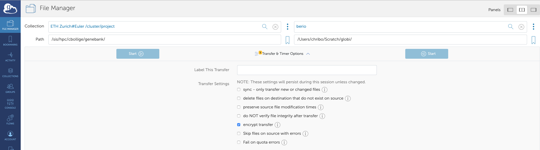 File Manager Options